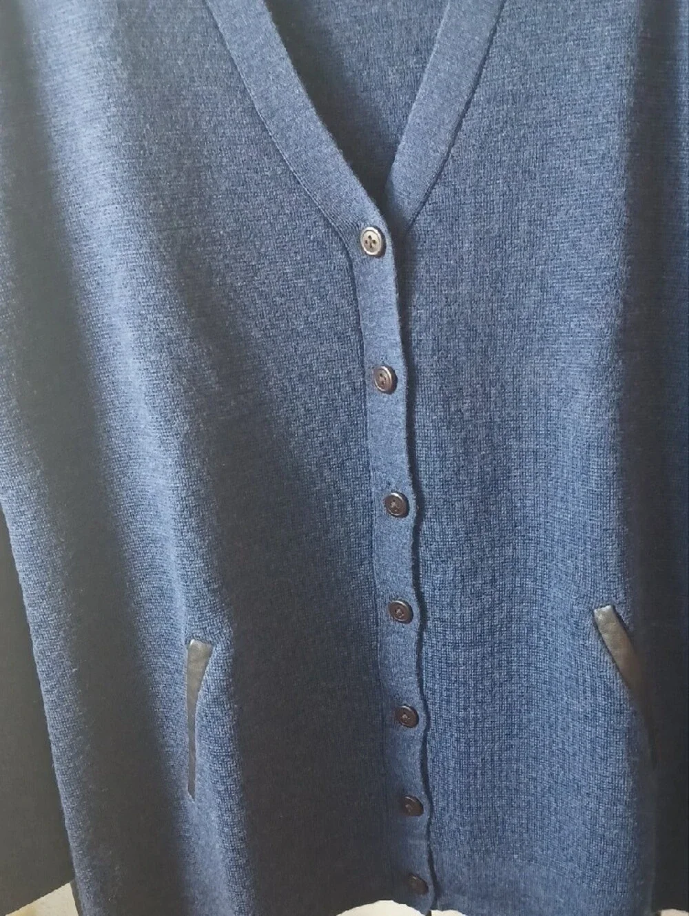 Orvis Women's Dark Navy Button-Up V-Neck Cardigan